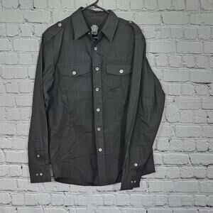 2/$20 Noiz Black Long Sleeve Button-Up Shirt Size L – Classic & Versatile